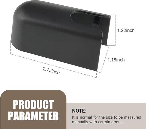Rear Windshield Wiper Arm Nut Cover Cap – Rust & Scratch Resistant Wiper Arm Nut Plastic Protective Cover, Replacement BB5Z-17C526-A, Compatible with 13-24 Ford Impreza & Escape (Black) in Saudi Arabia