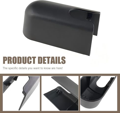 Rear Windshield Wiper Arm Nut Cover Cap – Rust & Scratch Resistant Wiper Arm Nut Plastic Protective Cover, Replacement BB5Z-17C526-A, Compatible with 13-24 Ford Impreza & Escape (Black) in Saudi Arabia