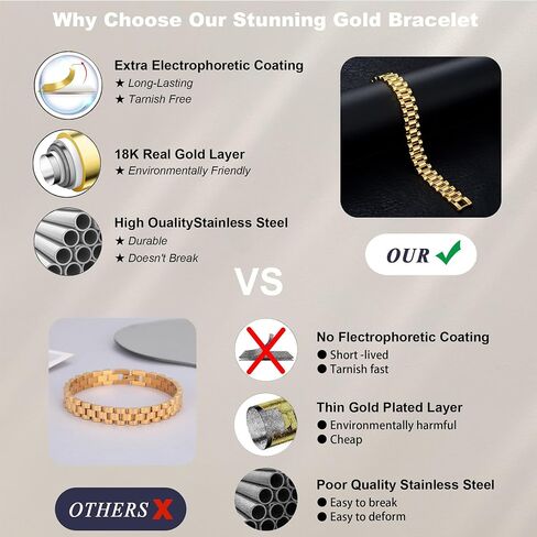 3pcs الأساور الذهبية مجموعة للنساء والرجال-18K Gold Plated Flower & Infinity Love Knot Charms-CZ Tennis Chain Link & Watch Band Bracele in Kuwait