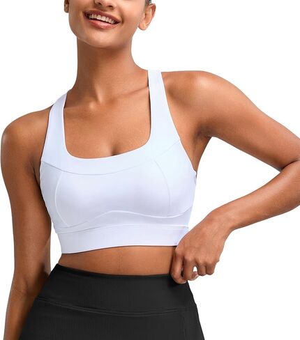Vorcy High Impact Sports Bras for Women Running Bra Workout Bra U Back Sports Bra Scoop Neck Padded in Kuwait
