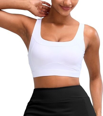 Vorcy High Impact Sports Bras for Women Running Bra Workout Bra U Back Sports Bra Scoop Neck Padded in Kuwait