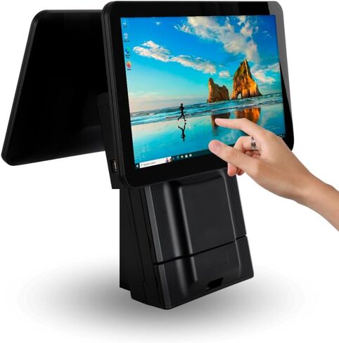 الكل في نقطة بيع واحدة M9W مع شاشة لمس مزدوجة مقاس 15.6 بوصة. نظام التشغيل Windows 10 ومعالج i3. Touch Pos مع طابعة حرارية مقاس 58 مم لإيصالات Wi-fi، وذاكرة الوصول العشوائي (RAM) سعة 4 جيجابايت، وذاكرة الوصول العشوائي (ROM) سعة 64 جيجابايت. (أسود) in Kuwait