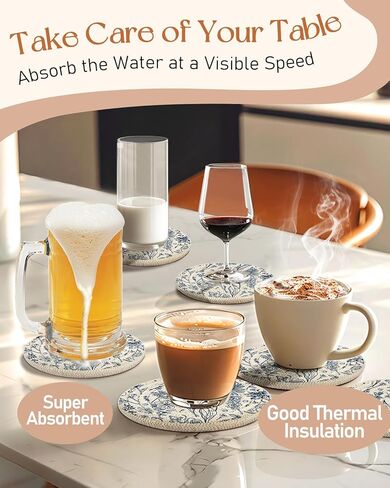 كوستر كوب للمشروبات الماص - للقهوة طاولة الخشبية مكتب مزرعة زراعة في الهواء الطلق ريفي مكتب كاواي المنسوج in Kuwait