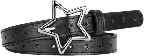 YALLNASL Retro Y2k Star Waist Belt for Girls Goth Punk Rock Belt for Jeans Dress Adjustable Faux Leather Belt Vintage in Kuwait