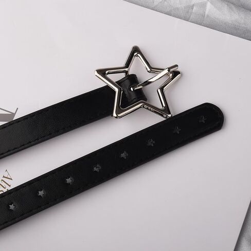 YALLNASL Retro Y2k Star Waist Belt for Girls Goth Punk Rock Belt for Jeans Dress Adjustable Faux Leather Belt Vintage in Kuwait