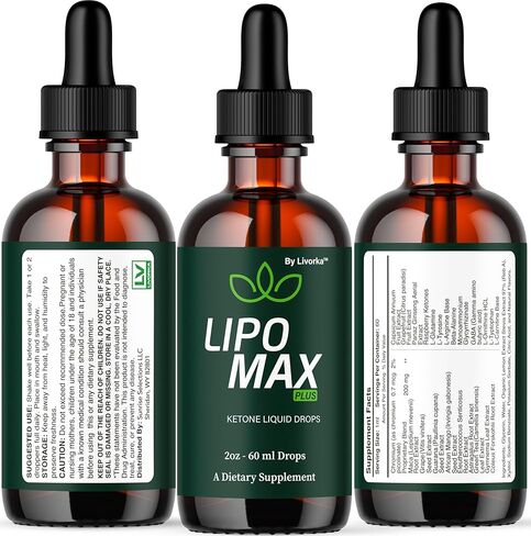 Lipo Max Plus - Official Lipo Max Plus Drops Liquid Premium Advanced Formula Natural Support, LipoMax Plus Supplement for Overall Health & Wellness Vitamin Droppers, 1 Bottle for 1 Month in Kuwait