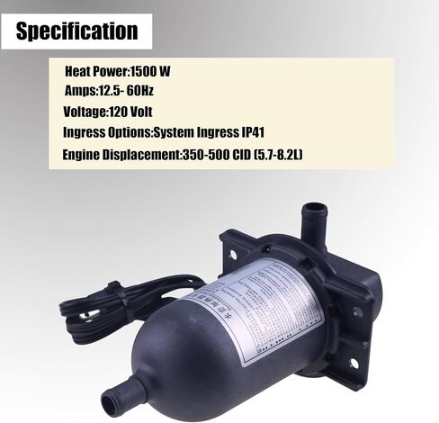TPS151GT10-000 سخان كتلة المحرك مع المكونات 590-893 1500W 120V الخيار 100-120F سائل التبريد المبرد المتوافق مع ديزل ومحركات الغاز جرار الحافلة القارب الحافلة in Saudi Arabia