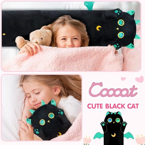 Long Cat Plush Body Pillow – Cute Pink Cat Plushies Soft Stuffed Animal, Extra-Long Cuddle Pillow, Gift for Kids & Girls 20" in Kuwait