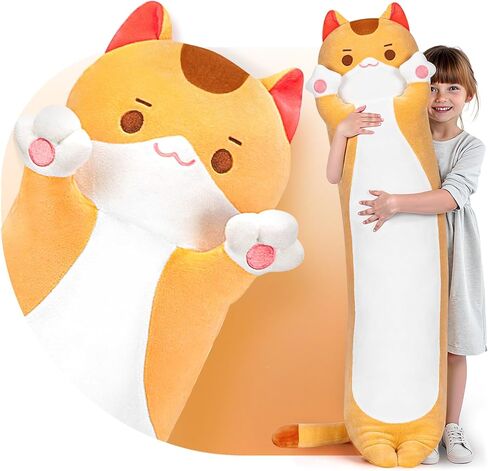 وسادة الجسم الطويلة القطيفة-ألوشيس زخرفة لطيفة للحيوانات المحشوة ، وسادة احتضان طويلة جدا ، هدية للأطفال والبنات 20 " in Kuwait