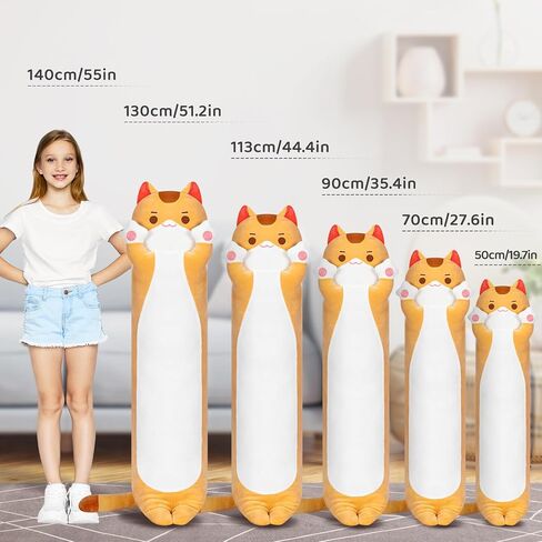 وسادة الجسم الطويلة القطيفة-ألوشيس زخرفة لطيفة للحيوانات المحشوة ، وسادة احتضان طويلة جدا ، هدية للأطفال والبنات 20 " in Kuwait