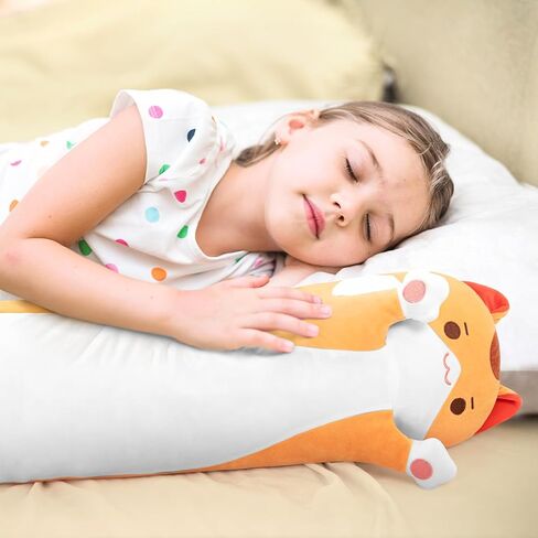 وسادة الجسم الطويلة القطيفة-ألوشيس زخرفة لطيفة للحيوانات المحشوة ، وسادة احتضان طويلة جدا ، هدية للأطفال والبنات 20 " in Kuwait