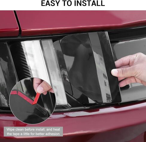 Jimen Compatible with Ford Mustang 2015-2017, 6PCS Tail Light Cover Trim Kits Exterior Accessories in Saudi Arabia