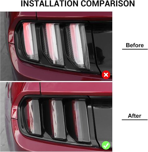 Jimen Compatible with Ford Mustang 2015-2017, 6PCS Tail Light Cover Trim Kits Exterior Accessories in Saudi Arabia