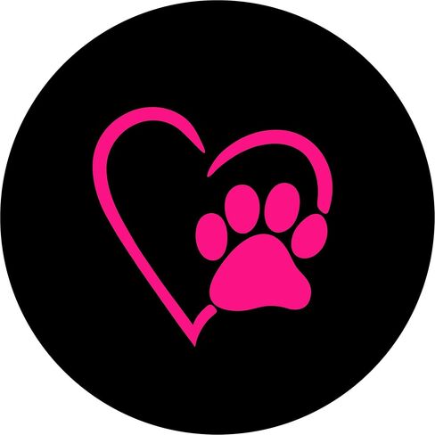 Pet Paws Love Pink Spare tire Cover (Select tire Size/Back up Camera Option in MENU) in Saudi Arabia