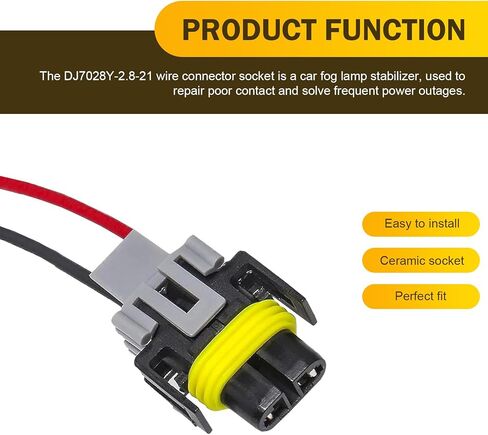 2pcs موصل تسخير الضوء الضباب مع الأسلاك ، H8/ H9/ H11 مقبس الخفياء المقبس المائي تسخير موصل ضباب الضباب ، استبدال إكسسوارات السيارات ، عالمي لمعظم السيارات والشاحنات والشاحنات in Kuwait