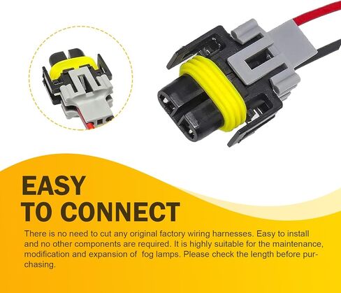 2pcs موصل تسخير الضوء الضباب مع الأسلاك ، H8/ H9/ H11 مقبس الخفياء المقبس المائي تسخير موصل ضباب الضباب ، استبدال إكسسوارات السيارات ، عالمي لمعظم السيارات والشاحنات والشاحنات in Kuwait