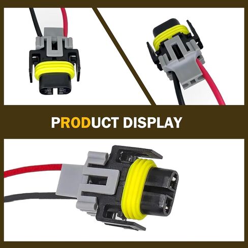 2pcs موصل تسخير الضوء الضباب مع الأسلاك ، H8/ H9/ H11 مقبس الخفياء المقبس المائي تسخير موصل ضباب الضباب ، استبدال إكسسوارات السيارات ، عالمي لمعظم السيارات والشاحنات والشاحنات in Kuwait