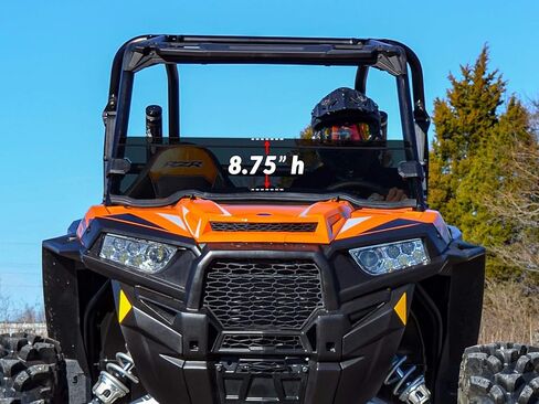 SuperATV Half Windshield لعام 2014-2018 Polaris RZR XP 1000/ XP 4 1000 | شاق غير خدش مقاوم | 1/4 "سميك داكن البولي القياسي البولي أقوى 250x من الزجاج | صنع في الولايات المتحدة الأمريكية in Saudi Arabia