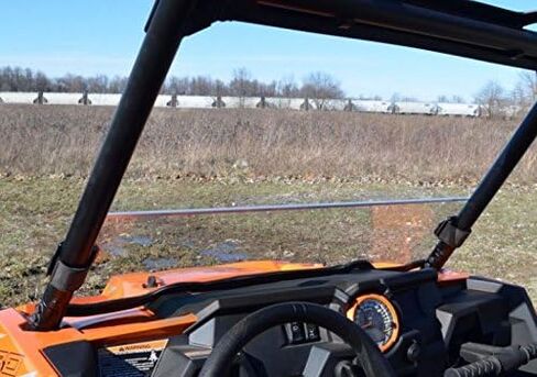 SuperATV Half Windshield لعام 2014-2018 Polaris RZR XP 1000/ XP 4 1000 | شاق غير خدش مقاوم | 1/4 "سميك داكن البولي القياسي البولي أقوى 250x من الزجاج | صنع في الولايات المتحدة الأمريكية in Saudi Arabia