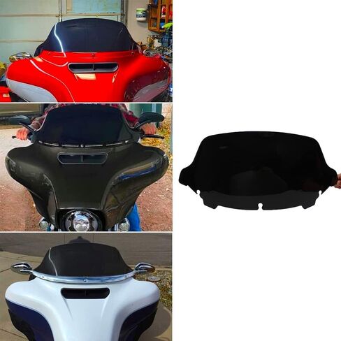 فاصل الرياح الزجاجي الأمامي الشفاف مقاس 10.5 بوصة متوافق مع 2014-2022 Harley Davidson Touring Electra Glide Street Glide 2015 2016 2017 2018 2019 2020 2021 2022 in Saudi Arabia