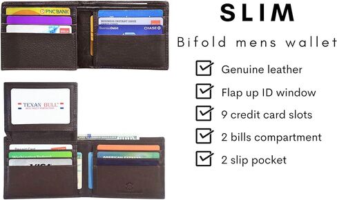 مميزة من الجلد bifold ائتمان crad-id billfold forest green mens wallet in Kuwait
