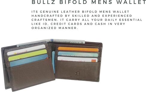 مميزة من الجلد bifold ائتمان crad-id billfold forest green mens wallet in Kuwait
