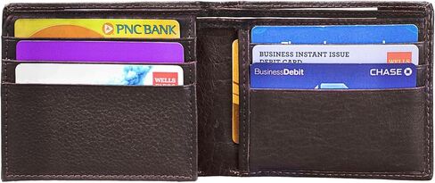 مميزة من الجلد bifold ائتمان crad-id billfold forest green mens wallet in Kuwait