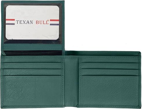 مميزة من الجلد bifold ائتمان crad-id billfold forest green mens wallet in Kuwait