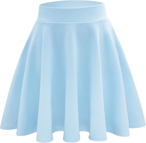 Stelle Women's Casual Skort with Shorts Basic Versatile Stretchy Flared Pleated Skater Mini Skirts in Kuwait