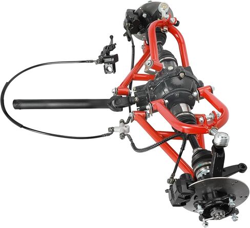 4WD Rear CV Axle Transmission Assembly Go Kart Suspension Shock Swing Arm Differential Gearbox Case Four Wheel Drive Complete Kit for ATV UTV Quad Buggy 4 Wheeler Dune (425mm Drive Shaft) in Saudi Arabia