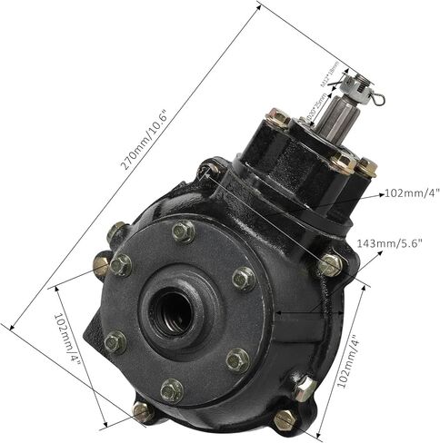4WD Rear CV Axle Transmission Assembly Go Kart Suspension Shock Swing Arm Differential Gearbox Case Four Wheel Drive Complete Kit for ATV UTV Quad Buggy 4 Wheeler Dune (425mm Drive Shaft) in Saudi Arabia