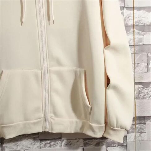 Women Fleece Lined Zip Hoodie Long Sleeve Windproof Thermal Lined High Collar Coverage in Saudi Arabia