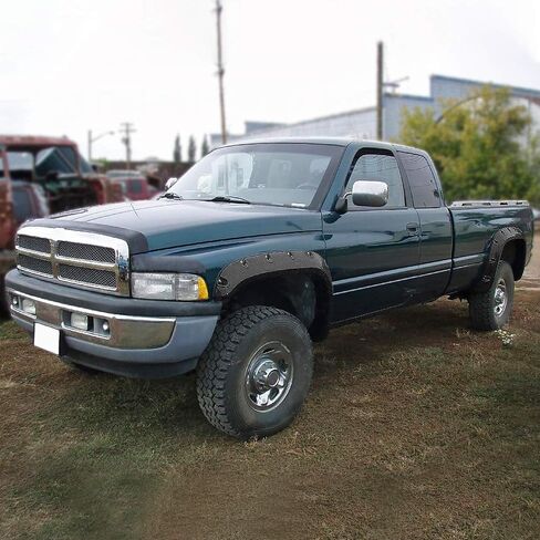 توليف المواصفات D 4pc الأمامية + النمط الخشبي الخلفي ، Fender Fender Tlares متوافق مع 1994-2001 Dodge RAM 1500 2500 3500 in Saudi Arabia