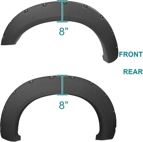 المواصفات توليف 4pc الأمامية + الخلفية الوعرة الحاجز الجيب Fender Fender متوافق مع 2011-2016 Ford F250 F350 Super Duty in Saudi Arabia