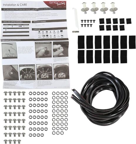 المواصفات توليف 4pc الأمامية + الخلفية الوعرة الحاجز الجيب Fender Fender متوافق مع 2011-2016 Ford F250 F350 Super Duty in Saudi Arabia