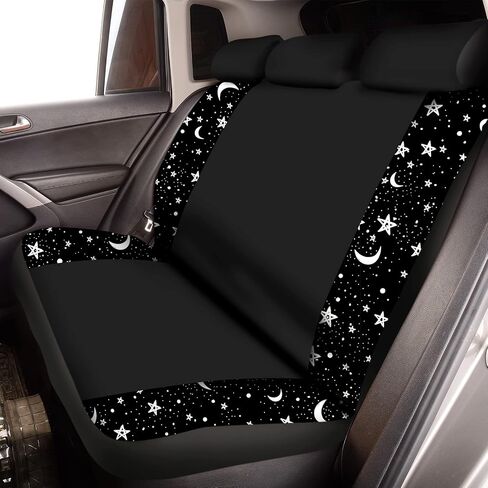 Yexiya 15 Pcs Moon and Star Car Seat Covers Print Car Accessories Full Set for Women Men Set Steering Wheel Cover Armrest Pad Seat Belt Pads Wrist Keychain Auto Interior Decor(Moon, Star) in Saudi Arabia