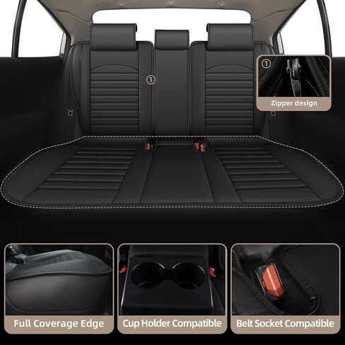 Seat Covers Fit for Subaru Crosstrek: Custom Fit for 2013 2014 2015 2016 2017 2018 2019 2020 2021 2022 2023 2024 2025 - Waterproof Faux Leather Seat Covers Full Set - Easy to Clean in Saudi Arabia