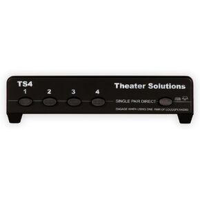 Theater Solutions TS4DLS Four Zone Dual Source Selector with Volume Controls Black