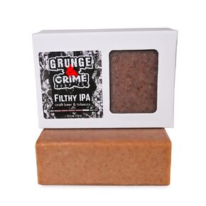 Grunge & Grime Handmade Soap | With Activated Charcoal, Tea Tree, and Orangel Essential Oils, Shea Butter, and Cocoa Butter | Fine Grit Exfoliation - 5 Ounce Bar - Detox