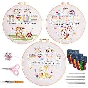 Embroidery Kit for Beginners Adults Cross Stitch Kits Punch Needle Beginner Needlepoint Kits Hobbies for Women & Kids