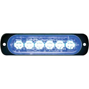 Buyers Products 8891902 Thin 4.5 Inch Horizontal LED Strobe Light, Amber/Clear