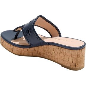 Jack Rogers Women's Jacks Mid Wedge Cork-Leather Heeled Sandal