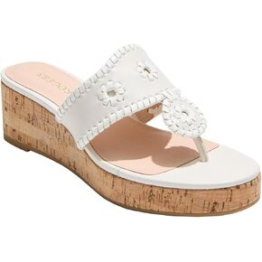 Jack Rogers Women's Jacks Mid Wedge Cork-Leather Heeled Sandal