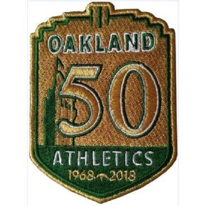 A's 50TH Anniversary Patch Team Style Jersey Patch World Series