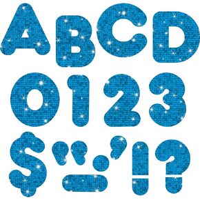 Trend Enterprises "4"" Sparkle Uppercase Ready Letters Set", Blue
