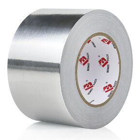 BOMEI PACK Aluminum Foil Tape,Heavy Duty Metal Duct Tape,High Temperature Silver Tape,Perfect for Sealing & Patching,HVAC,Air Ducts,Insulation and Metal Repair (12 Inch x 55 Yards)