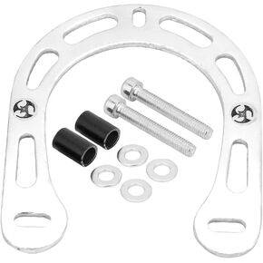 Bicycle Brake Boosters, 5.5 * 4.5 Inch Bike V Brake Brake Boosters Aluminum Alloy Mountain Bike Brake Boosters with Screws (Silver)