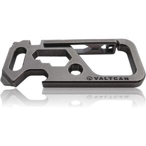 Valtcan Titanium Carabiner Multi Tool Key Chain Holder Glossy Stonewash