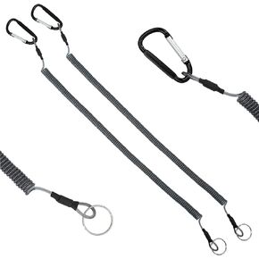 StayMax Stretchy Spiral Keyring Spiral Retractable Coil Spring Key Chain Anti-Lost Stretch Cord with Carabiner (11 inch, 2 Pack)