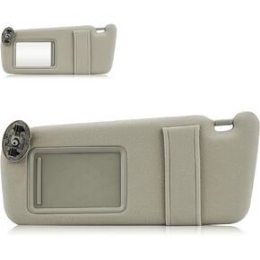Left Driver & Right Passenger Sides Sun Visor Without Light and Sunroof for 2007 2008 2009 2010 2011 Toyota Camry,Replacement 74310-06750-E0, 74320-06780-B0,Beige,1 Pair